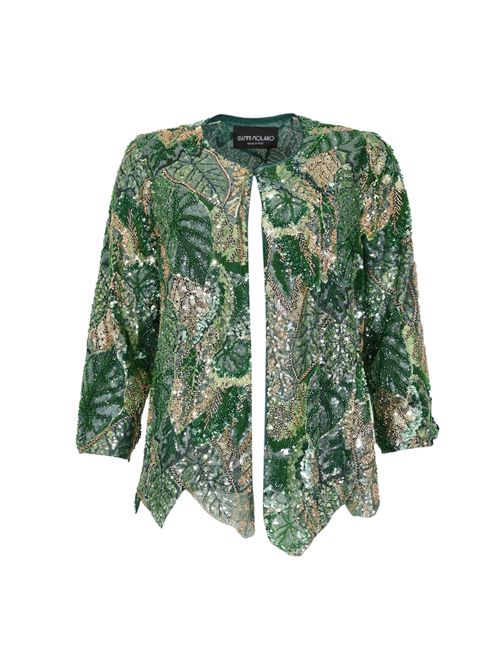 Giacca in pizzo con ricamo paillettes e perline GIANNI MOLARO | J2629VERDE